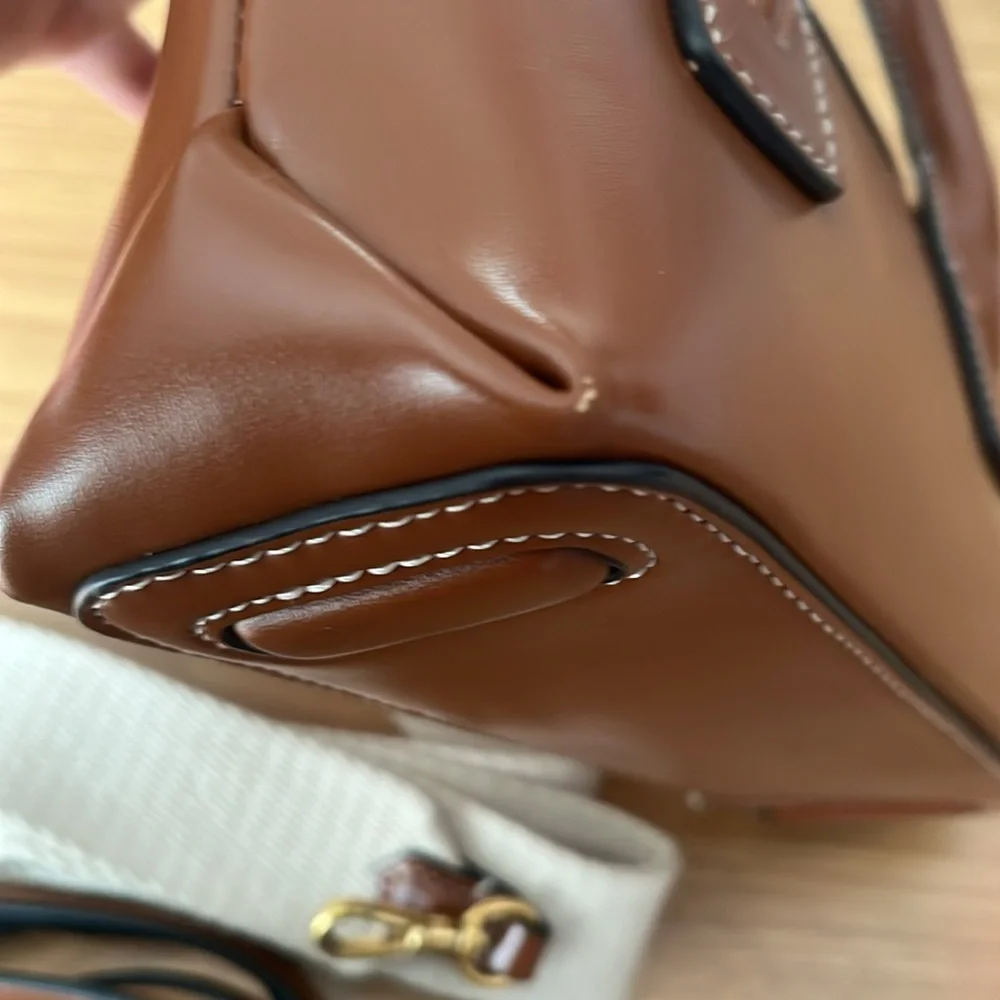 ZARA Brown Mini Handbag 👜 faux leather - Picture 6 of 7